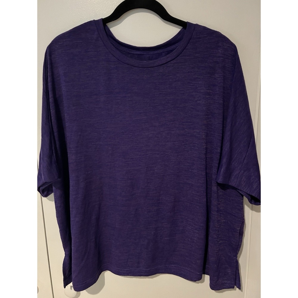 Shein Womens‎ Purple T-Shirt Size Small Short Sleeve Very Oversized Knit Dolman